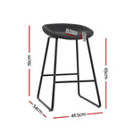 Artiss 4x Bar Stools Kitchen Dining Chairs Counter Stool PU Leather Metal BA-TW-8320-BKX4