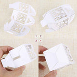 50 Piece Pack - Pink Dove Bird Heart Baby Birth naming Ceremony Bomboniere Favor Lolly Gift Card Box V382-PINKDOVEBOX50