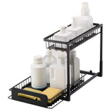 VEVOR 2-Tier Wire Pull Out Cabinet Under Sink Organizer 10.7"x14.2" Drawer Basket V952-FZSLLTGPFECSRVFBHV0