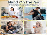 Portable Blender with 360W Motor Wireless 24oz Juicer, USB-C Rechargeable, Self-Cleaning, 6-Blade, V1107-CS-BXSZZJCH