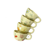 4 Pcs Ceramic Coffee Mug Creative Flower Mug 10.5oz Irregular Coffee Cups Ceramic Porcelain Flower V1370-AZ4-06310