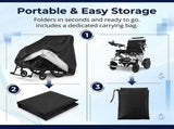 Electric Wheelchairs Cover Waterproof, 39.3 x 29.5 x 39.3 inch Heavy Duty Wheelchair Cover, Outdoor V1370-AZ4-14795