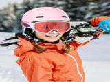 OutdoorMaster Children's Ski Helmet, Snowboard Helmet for Boys & Girls, Robust PC Shell & EPS Foam, V1168-KID-SKI202-PI-S