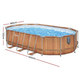Bestway Swimming Pool Steel Frame Luxury Pool & SPA Massage Set 6.1x3.66x1.22m BW-POOL-OV-610-56720