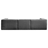Sarantino Novi 3-Seater Modular Sofa Ottoman Charcoal Black Non-Slip Bottom Lounge SOFA-MLM-232-BK
