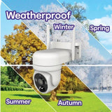 Laser FHD Outdoor Pan Tilt Camera Solar White V1031-LSH-ODPNT-123