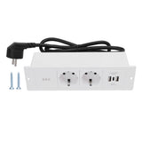 Recessed Power Strip with Wireless Charge USB Ports 4 in 1 Furniture Power Outlet for Table V1294-YM0901-3114240091011