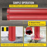 VEVOR Dry Diamond Core Drill 2.5"/ 63mm Dia. Hole Cutter for Concrete Masonry V952-JGSKZY2.514INCPD9V0