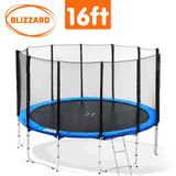Kahuna Blizzard 16 ft Trampoline with Basketball Green TRA-BLZ-16-GN-BB