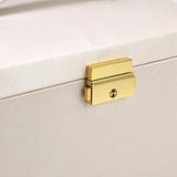 Three-Layer Jewelry Organizer Box with PU Handle, Lockable Display Case for Earrings, Necklaces, V1259-DP01-A-2824