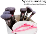 2 Pack Hair Brush Holders, 3-layer Rotatable Tie Organizer, Clear Acrylic Accessories Storage Box V1259-DP01-A-938