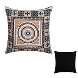J Elliot Home Kasbah Luxury Filled Cushion 50 x 50cm Black V442-IDC-CUSHION-KASBAH-BLACK-SQ