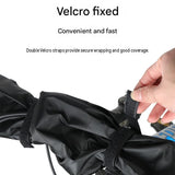 Universal Bicycle Rain Protection Kit - Rollable Brown TPE Mudguards & Black Waterproof Handlebar V888-ELOSUNG56550