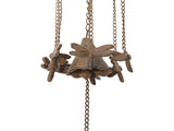 Hanging Cast Iron Dragonflies Chime w Bell 76cm V637-06914DRG