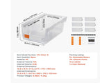 Plastic Stackable Bins, 37.7 x 21.5 x 18 cm , Plastic Containers for Organizing & V952-DDWLX6GZ14LTCARKA001V0
