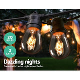 20m LED Festoon String Lights Outdoor Christmas Wedding Waterproof Garden Decor LIGHT-A-S14-20-WW