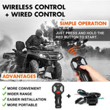 ZESUPER 12V Electric Winch 2500lbs Synthetic Rope Wireless Remote ATV UTV BOAT V211-AUEB-ZEEW005