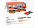 2 Tiers Chicken Nesting Boxes, 10 Compartments, Metal Egg Laying Boxes with Protective Collection V952-JSCDX3045INCT4Y3W002V0