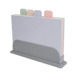 4pcs Color Coded Cutting Boards Set with Holder Double Sided Use Classified Plastic Chopping Board V1294-YM0706-3118230228911