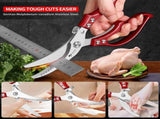 Heavy Duty Kitchen Shears, Poultry Scissors for Cutting Chicken Bones, German Stainless Steel, V1107-CS-CFBXGJDHO