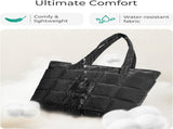 Expandable Tote Bag for Women, Puffer Work Tote Handbag, Quilted Carry On Bag for Travel Gym V1258-DP02-F-4
