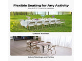 4 Pack Folding Chairs, Foldable Leather Chairs with Heavy Duty Metal Frame & Padded Cushion, V952-JSZDYPGJS4BZLL6UP001V0