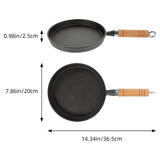 Cast Iron Skillet Steak Cooking Pan Nonstick Frying Eggs Black V1370-AZ4-23674