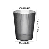 12L Large Capacity Trash Can for Home Office Kitchen Translucent Plastic Wastebask with Stylish V1370-AZ4-09480