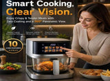 5L Smart Air Fryer with 360&deg Visible Glass Window, Zero-Coating Titanium Pot, Large Color Screen, V1107-CS-ZAILXA21