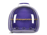 Purple Stylish Transparent PVC Pet Carrier Backpack - Large Capacity, Multi-Use for Birds & V888-ELOSUNG21773