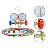 R410a 3Way AC Diagnostic Manifold Gauge Complete Set for R134A R410A R22 with Hose Adapters Quick V1369-AZ3-W-11486