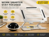 360&deg Rotating Laptop Stand Set - Ergonomic Cooling Desk V888-ELOSUNG54284