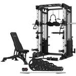 CORTEX SM25 Multi Gym with 100kg Olympic Tri-Grip Weight, Bar and BN9 Bench Set V420-CSST-SM25-C