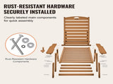 Chaise Chair, 181 kg Weight Capacity, 6 Positions Adjustable Patio Chair, Outdoor HDPE V952-HDPESLTYGDTYYCZAV001V0