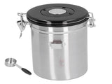 Coffee Beans Canister with Exhaust Valve Stainless Steel Storage Sealing Container with SpoonSilver V1294-YM0901-3118210141912