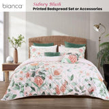 Bianca Sidney Blush Printed Floral Bedspread Set Double V442-BCA-BEDSPREAD-SIDNEY-BLUSH-DS
