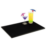 2 Pcs Bar Service Mat Black Waterproof Heat Insulating PVC Bar Countertop Spill Mat 45x30x1cm V1294-YM0512-3118220290311