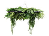 Black Artificial Hanging Green Wall Disc 80cm UV Resistant V637-DP1191772B