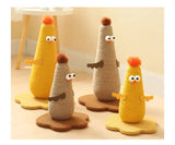 Beige Adorable Chick Cat Scratching Post - Durable Sisal Rope Scratcher Toy for Cats & Kittens V888-ELOSUNG27112