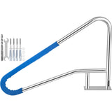 Pool Rail 54x36 Pool Railing 304 Stainless Steel 250LBS Load Capacity Silver Rustproof Pool Handrail V952-BXGYCFS4W54X36YC1V0