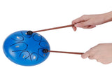 6in Tongue Drum 8Tones Ethereal Hand Pan Drums with Drumstick Percussion InstrumentBlue V1294-YM0721-3117200192311