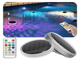 Floating Solar Pool Lights with UV Sterilization, Remote Control, 9 Color Modes, IP67 Waterproof, V1341-ZY-MAS9CHAE-2PCSNOUVSTERILIZATION