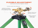 Impact Sprinkler on Tripod Base, 2 Packs, Heavy Duty Tripod Sprinklers with Brass Head & G3/4" V952-SJJSSQLSZX2J3VCN2V0