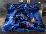 Blue Horse Vienna Gallery Quilt / Doona / Duvet Cover set V745-AQ043780Q3