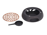 Teapot Warmer Base Ceramic Candle Heater Tea Coffee Milk Light Warmer with Purple Iron Pad for Home V1294-YM0703-3118230033511