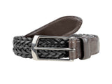 Dents Mens Stretch Plaited Leather Belt - Black/Brown V563-8-4031-BLKBRN-M