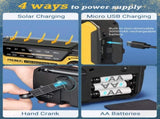 Emergency Radio Solar Wind-Up Model 2025 2500 mAh Power Bank AM/FM Radio with Flashlight & SOS V1189-HB003WSRA00014