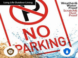 Amylove 6 Pcs No Parking Signs with Symbol, 14 x 10 Inches Reflective Rust Free Aluminum Sign, UV V1258-DP02-C-781