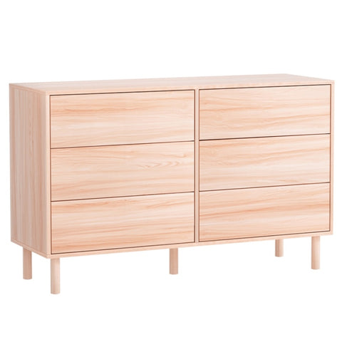 Artiss 6 Chest of Drawers Cabinet Dresser Table Tallboy Storage Bedroom Pine FUR-U-CDR-01-WD-AB