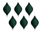 6pcs Xmas Balls Green Cone Shaped Flocked Plastic Xmas Tree Hanging Ornaments for Holiday Decoration V1294-YM0901-240801FB03-2
